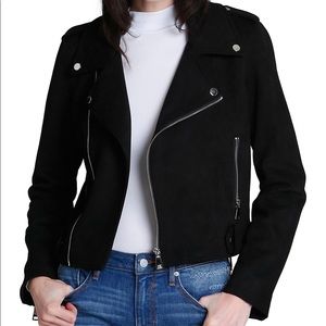 NWT Black faux suede crop jacket